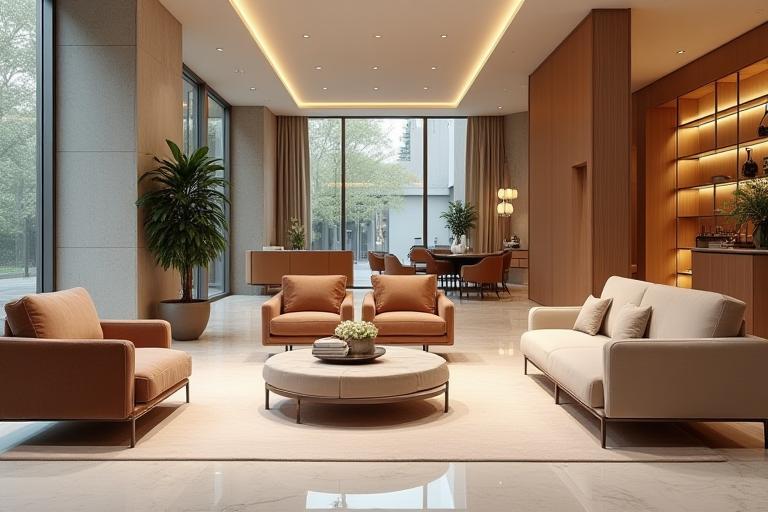 Intérieur de boutique moderne avec mobilier design